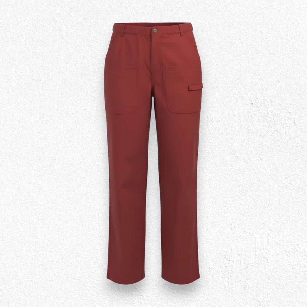 FP Movement Voyage Cargo Pants Garnet Red High Rise Utility Size Small NWT